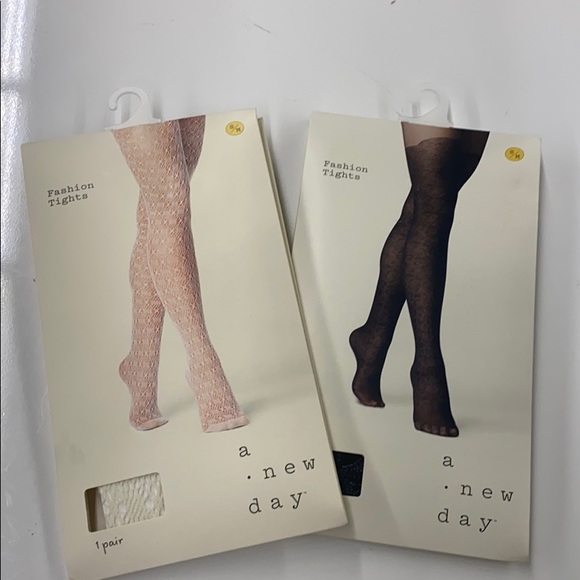 A new day fashion tights 2 pairs S/M